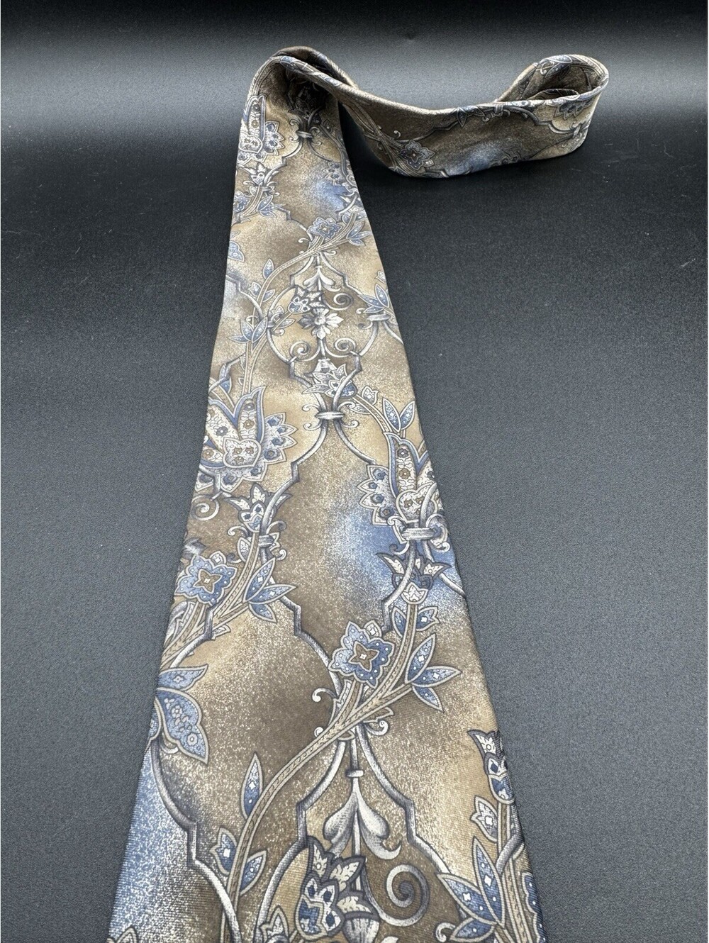 Vintage Henry Grethel Italian Silk Paisley Tie USA 55.5” x 4” Retro School Prep